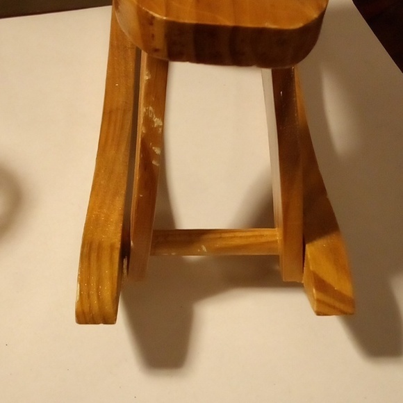 Collectable Memories Porcelain Doll "Jackie" W/Wooden Rocking Horse Vintage - Picture 8 of 14